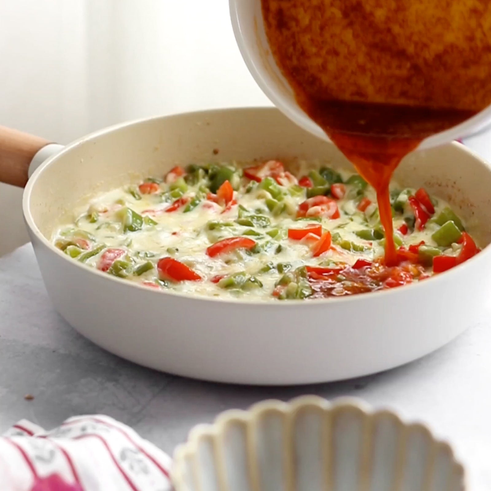 Creamy bell pepper skillet 🌶