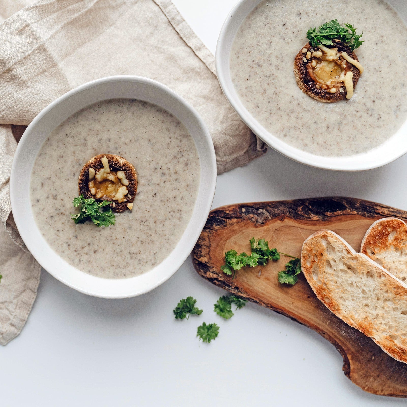 Creamy mushroom soup