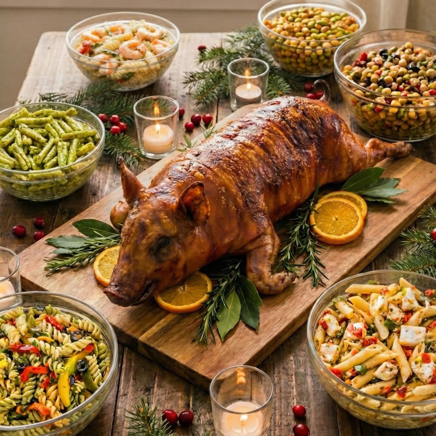 Simple Oven-Roasted Suckling Pig (Holiday Centerpiece) 🍖