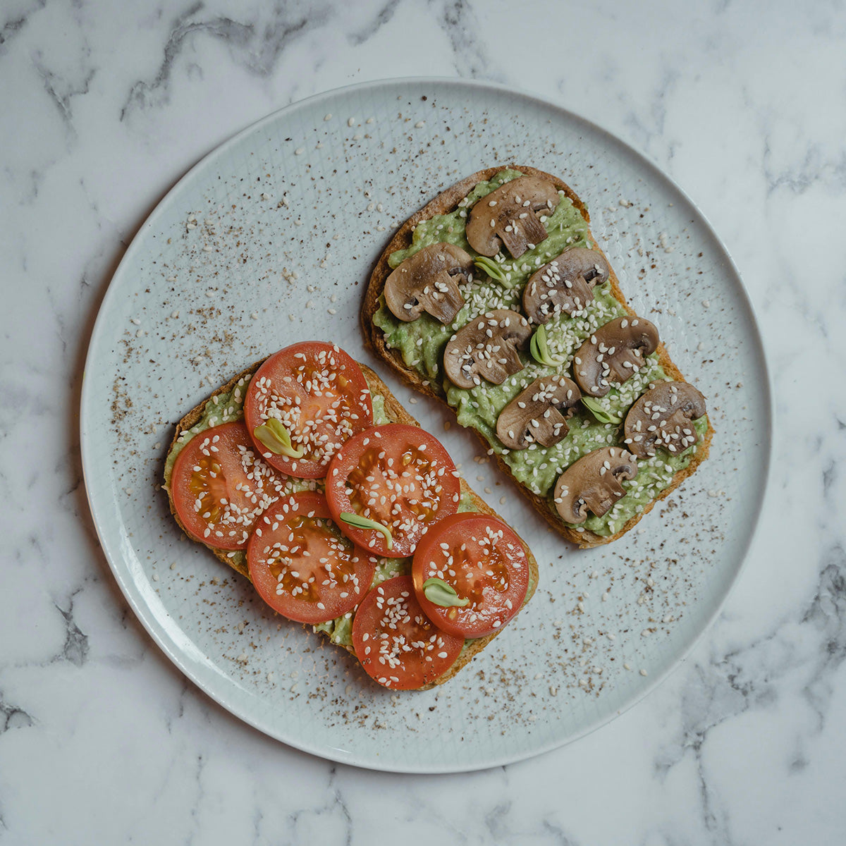 Healthy and Delicious Avocado Toasts 🥑🍅🍄
