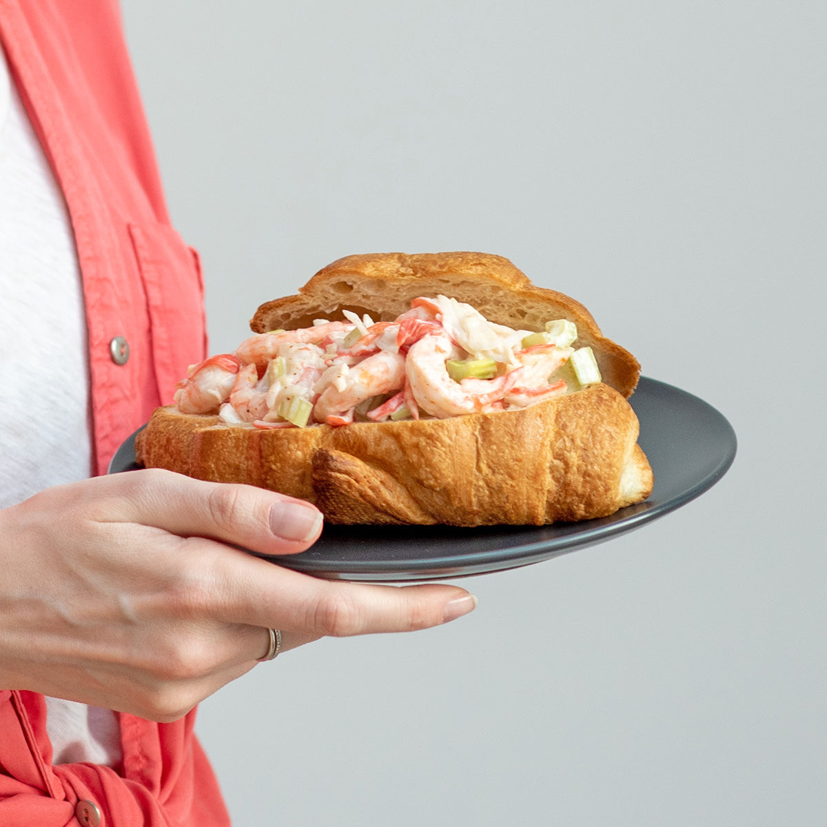 Seafood salads from Zina's Fine Foods — shrimp, krab and rotini shrimp tossed in creamy dressings