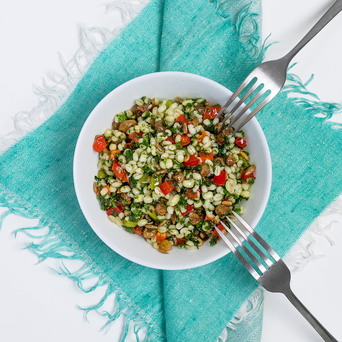 Grain salads from Zina's Fine Foods — quinoa, couscous, wheatberry and tabbouleh