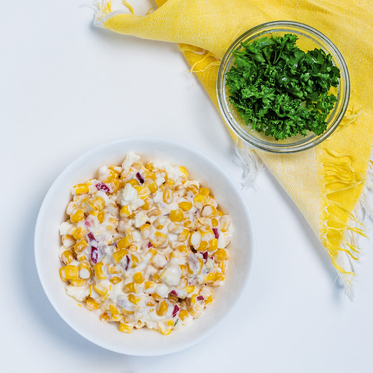 Zina's Fine Foods Mexican Street Corn Salad with creamy corn, red onion and fresh parsley
