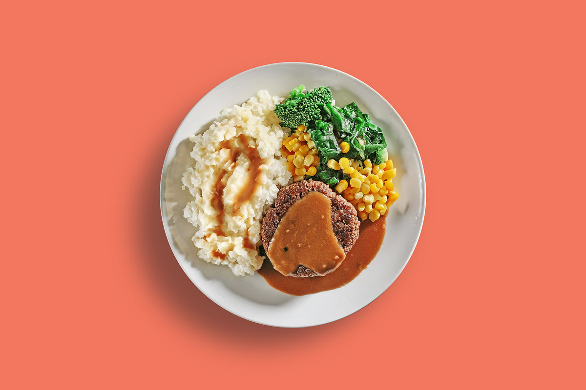 Salisbury steak ready meal by Zina's Fine Foods